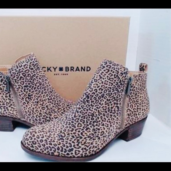 🆕 LUCKY BRAND Booties Basel Sophia Leopard New Sz 9M - Picture 3 of 4